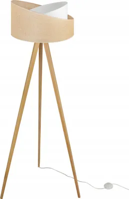 Immagine prodotto di Lampada da terra a tre gambe, legno, juta, paralume, 45 cm