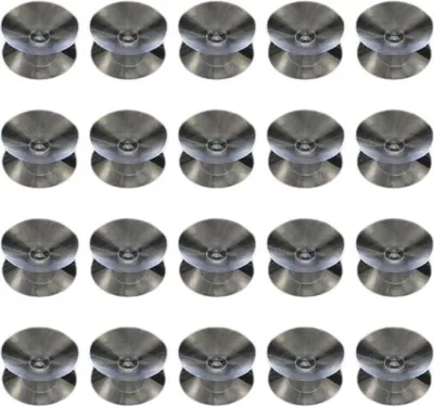 Obrázek produktu pro Sada 20 oboustranných větracích otvorů z průhledného plastu pro desky stolů a okna - průměr: 30 mm
