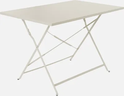 Produktbild von sweeek - Klappbarer Bistro-Gartentisch aus Stahl rechteckig für 4 Personen - Beige