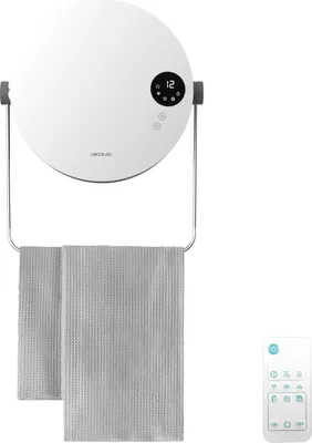 Obrázok produktu pre Cecotec ReadyWarm 2000 Round, Elektrický ohrievač s ventilátorom, Keramický, 12 h, IP22, Vnútorný, Múr
