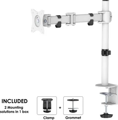 Produktbild von Neomounts NM-D135 - Befestigungskit - Voll beweglich - für LCD-Display - weiß - Bildschirmgröße: 25.4-76.2 cm (10"-30")