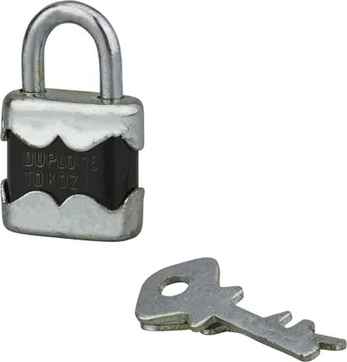 Image de Cadenas à clé AUTO22, 15mm, anse acier zingué, 2 clés - SP