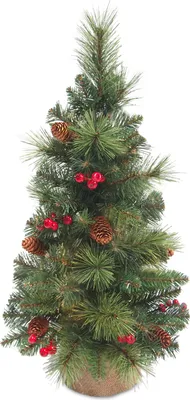 Produktbild von artplants.de Künstlicher Weihnachtsbaum BUKAREST, geschmückt, 80 Zweige, 60cm, Ø 35cm - Kunst Tannenbaum - Deko Christbaum