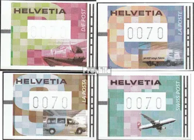 Produktbild von Briefmarken Schweiz 2001 Mi ATM11-ATM14 (kompl.Ausg.) gestempelt Automatenmarke