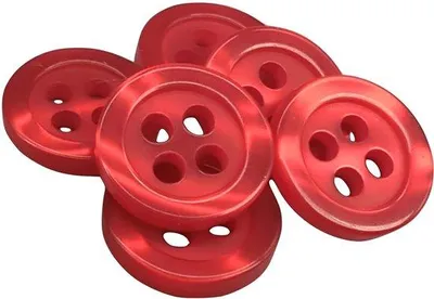 Obrázok produktu pre 50 perleťových gombíkov, 5 veľkostí, 11 farieb, červená, 10 mm