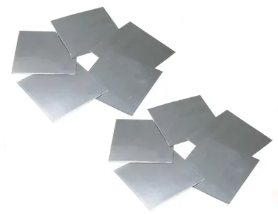 Zinkplatten 99,9 % rein, 100 x 100 x 0,2 mm, 10 Stück