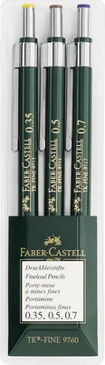 Obrázok produktu pre FABER-CASTELL mechanická ceruzka TK-FINE 9760, balenie 3 ks
