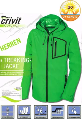 Produktbild von Crivit Outdoor Herren Trekking Jacke 96495 Grün 48