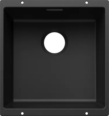 Immagine prodotto di BLANCO SUBLINE 400-U per componenti colorati Lavello da incasso SILGRANIT nero da 50 cm senza scarico telecomando