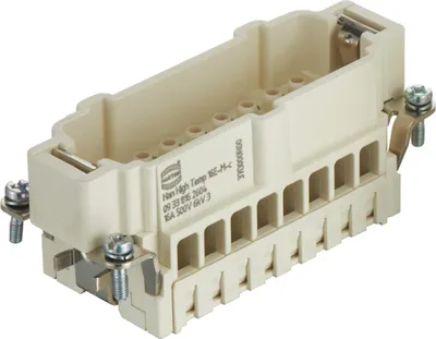 Image de HARTING Han High Temp 16E insert mâle (M) connecteur à sertir, 16 pôles + PE 500 V, 16 A - 1 pièce