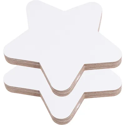 Productafbeelding van Stervormige canvasdoeken om op te schilderen - 10 stuks katoenen schilderspanelen - Geschikt voor olieverf en acrylverf - 15 x 15 x 0,2 cm