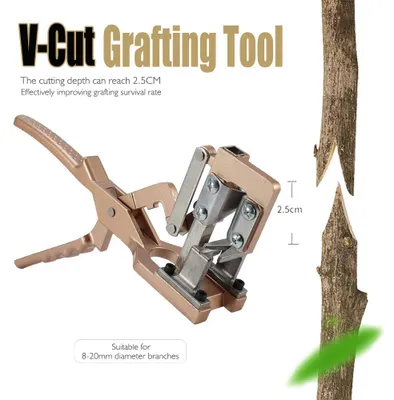 Produktbild von Zimilo Veredelungszange V Schnitt, SK5 Kohlenstoffstahlklinge, 2,5 cm Schnitttiefe, für 8 bis 20 mm Äste, Aluminiumkörper, Gartenschere