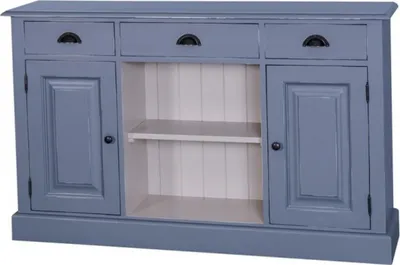 Produktbild von Casa Padrino Shabby Chic Landhaus Stil Sideboard mit Regalfächern - Dielen Schrank