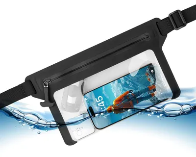 Image de Pochette pour téléphone portable/clés/porte-monnaie, Fixed Dry Belt, noir-transparent