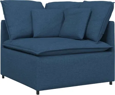 Obrázok produktu pre Modulárna rohová pohovka s vankúšmi modrá 100 cm