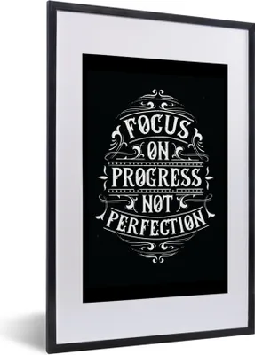 Produktbild von MuchoWow® MuchoWow® Gerahmtes Poster Motivation - Retro - Zitat 40x60 cm - Poster mit zchwarzem Bilderrahmen - Poster in Rahmen