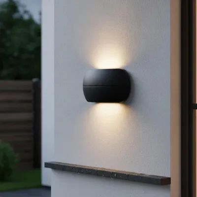 Productafbeelding van Design wandlamp Prato zwart, AI-gegenereerde afbeelding