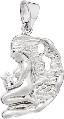 Produktbild von NKlaus Kettenanhänger Sternzeichen Jungfrau 925 Silber Zirkonia weiß Zodiac Horoskop 14152