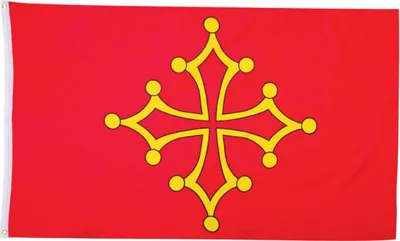 Produktbild von Okzitanien Fahne Mittelalter Flagge 90x150cm