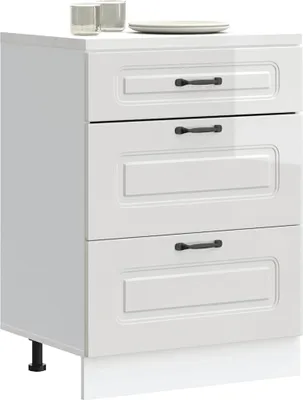 Produktbild von Möbel Küchenunterschrank „Kalmar“ Hochglanz-Weiß Holzwerkstoff - Küchenschränke &46602