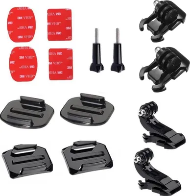 Produktbild von 14 Sets Kompatibel mit Gopro Klebepads und Gopro Halterungen Zubehör, Flache Gebogene Klebehalterung, Helmbefestigung Helmhalterungen Kompatibel mit GoPro Hero Session/2/3/3+/4 Action-Kamera