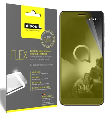 Produktbild von 3x Alcatel 1C (2019) Schutzfolie Folie, 100% Displayabdeckung, dipos Flex