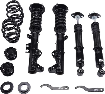 Obrázek produktu pro Odpružení Coilover pro BMW řady 3 E36 Coupe, výškově nastavitelné, dvoutrubkové provedení, robustní ocelová konstrukce