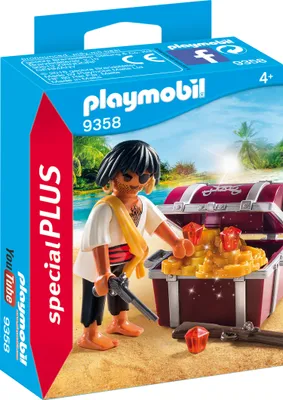 Produktbild von PLAYMOBIL 9358 Pirat mit Schatzkiste