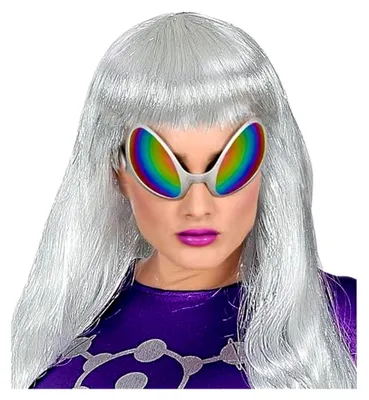 Produktbild von Alienbrille, Kostümzubehör für Außerirdische, Weltall, Partybrille für Karneval und Halloween