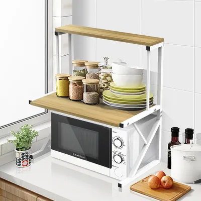 Produktbild von Küchenregal Mikrowellenregal  2-stufiges Mikrowellenständer 54*30*65cm