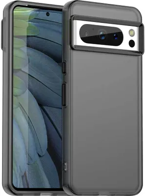 Produktbild von Handyhülle für Google Pixel 8 Pro Schlank Durchscheinend Matt Stoßfest Schutzhülle Schwarz