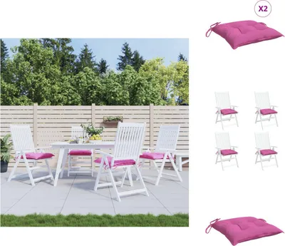 Image de vidaXL Coussin de chaise 4 pcs. Rose 50x50x7 cm Tissu Oxford - Coussin d'assise