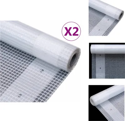 Obrázek produktu pro vidaXL Síťované plachty 2 ks 260 g/m² 4x6 m Bílá - Plachty