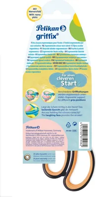 Produktbild von Schulschere griffix spitz Rechtshänder NeonBlack Packung mit 5 Stück