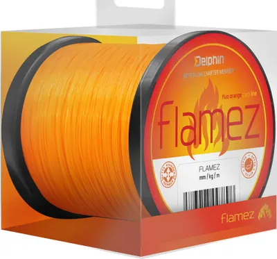 Zdjęcie produktu dla Delphin Vlasec Flamez, pomarańczowy, 0,30 mm, 6,8 kg, 1200 m