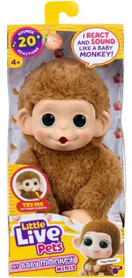 Produktbild von Plüschtier – LITTLE LIVE PETS – Mein Mini-Babyäffchen – Karamell – Ab 4 Jahren