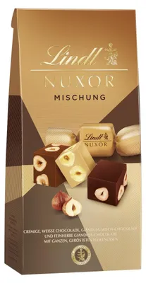 Zdjęcie produktu dla Lindt Nuxor, mieszanka czekoladowa z całymi orzechami laskowymi, 113g