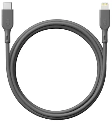 Produktbild von GP Batteries CL1P, 1 m, Lightning, USB C, Männlich, Männlich, Grau