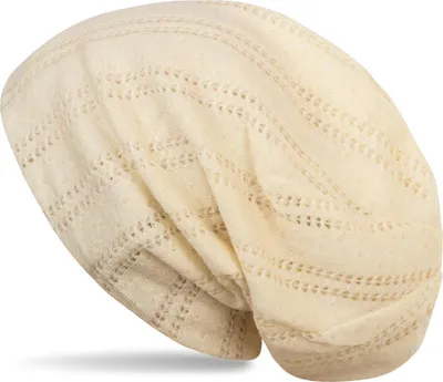 Produktbild von styleBREAKER Beanie Mütze mit Lochstrick Muster, Vintage Slouch Longbeanie, Uni 04024095
