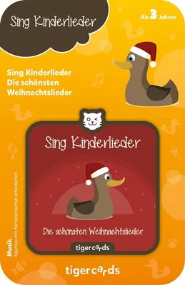 Produktbild von tigercard - Sing Kinderlieder: Die schönsten Weihnachtslieder - Tigermedia Karten