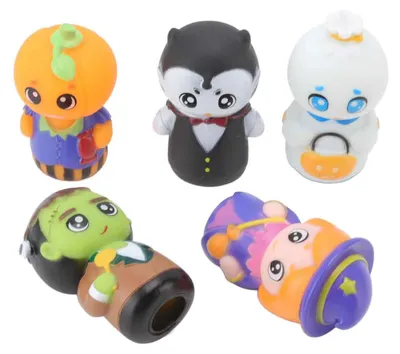 Produktbild von 5-teiliges Halloween-Fingerpuppen-Set für Kinder, niedliche Cartoon-Fingerpuppen für Halloween-Partys und die Schule