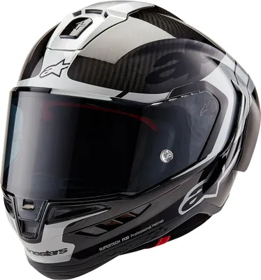Produktbild von Alpinestars Supertech R10 Element Carbon Helm, schwarz/silber, XL (61/62)