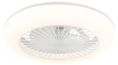 Produktbild von LED Deckenventilator, Weiß, dimmbar, Memory, Timer, Ø 45 cm, H 14 cm
