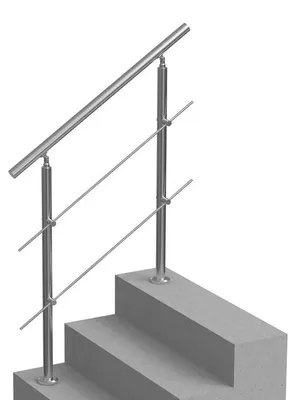 Imagen del producto de Barandillas para escaleras, acero inoxidable, fácil instalación, gris claro