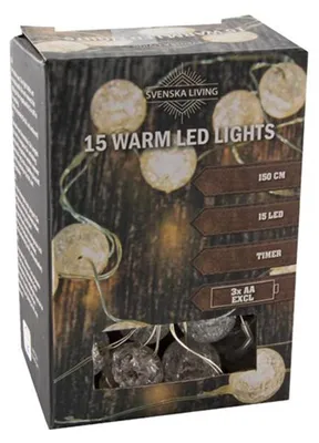 Image de Svenska Lampe guirlande lumineuse avec 15 LED à piles