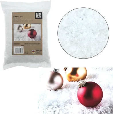 Produktbild von Deko-Streuschnee – Weihnachten – 3 Beutel à 100 Gramm – Weiß