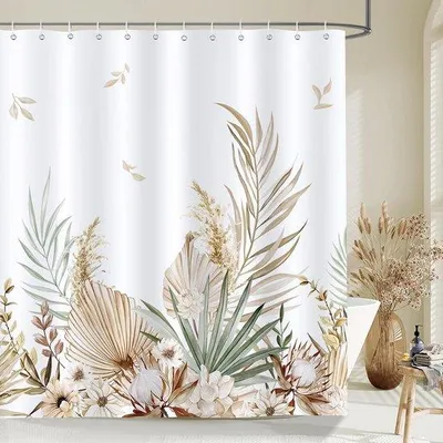Obrázok produktu pre Žltá sprchová záves 180 x 180 cm, nepremokavá, polyesterová, do kúpeľne