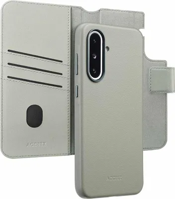 Image de Accezz Bibliothèque en cuir 2-en-1 avec MagSafe pour le Samsung Galaxy A36 / A56 - Gris clair