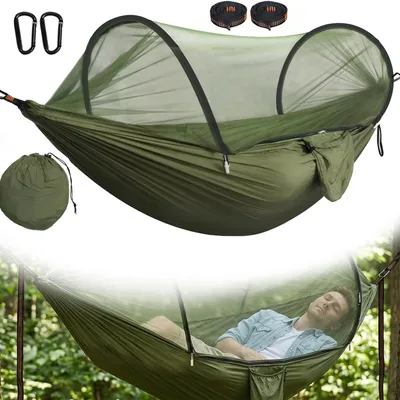 Produktbild von Reise Camping Hängematte Moskitonetz Hängematte, für Rucksackreisen, Wandern, Garten