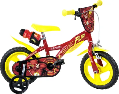 Immagine prodotto di Dino Kids Bikes Boys Flash 12 pollici 21 cm Boys Over Stairs Rosso/Giallo